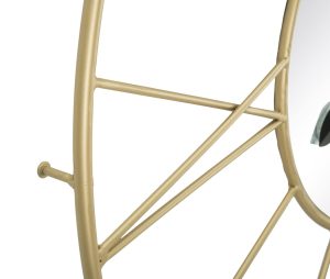 Ceas de perete Glam, Mauro Ferretti, Ø 80 cm, fier, auriu - imagine 6