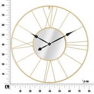 Ceas de perete Glam, Mauro Ferretti, Ø 80 cm, fier, auriu - imagine 10