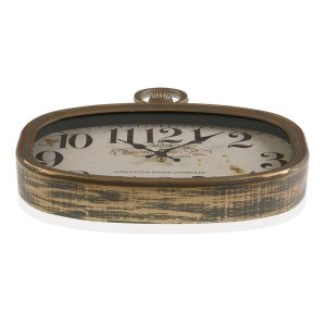 Ceas de perete Hailey, Versa, 32.5x6x35 cm, metal, auriu - imagine 2