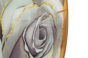 Ceas de perete, Rose, Mauro Ferretti, Ø80 cm, sticla/MDF/metal, multicolor - imagine 2