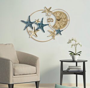 Ceas de perete Sea Star, Mauro Ferretti, 91.4 x 67.3 cm, fier, multicolor - imagine 5