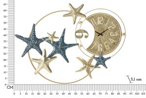 Ceas de perete Sea Star, Mauro Ferretti, 91.4 x 67.3 cm, fier, multicolor - imagine 6