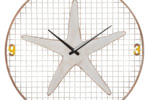 Ceas de perete Starfish, Mauro Ferretti, Ø 57 cm, fier, alb - imagine 2
