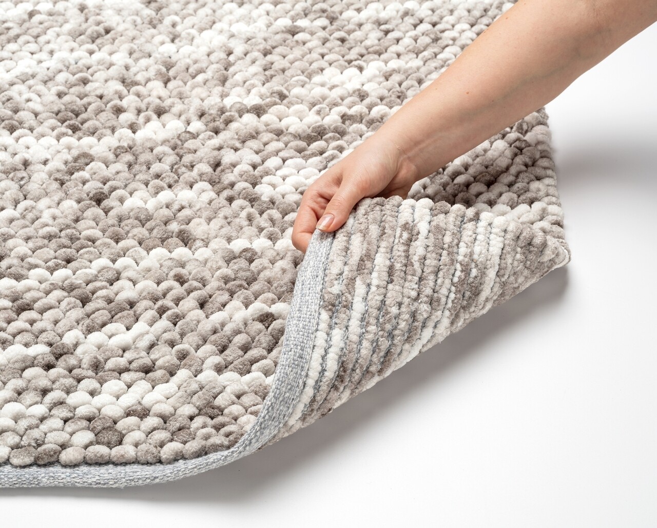 Covoras de baie, Wenko, Urdu Taupe, 55 x 65 cm, bumbac/poliester, multicolor 5 l covoras de baie wenko urdu taupe 55 x 65 cm bumbacpoliester multicolor 4.jpg