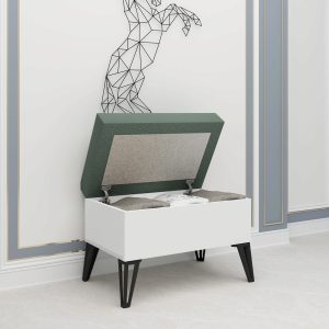 Cufar, Olivia, November, 72x53.4x35 cm, PAL, Alb/Verde - imagine 2
