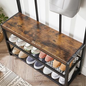 l cuier cu bancheta si pantofar vasagle 84 x 30 x 182 cm palotel maro antic 7.jpg