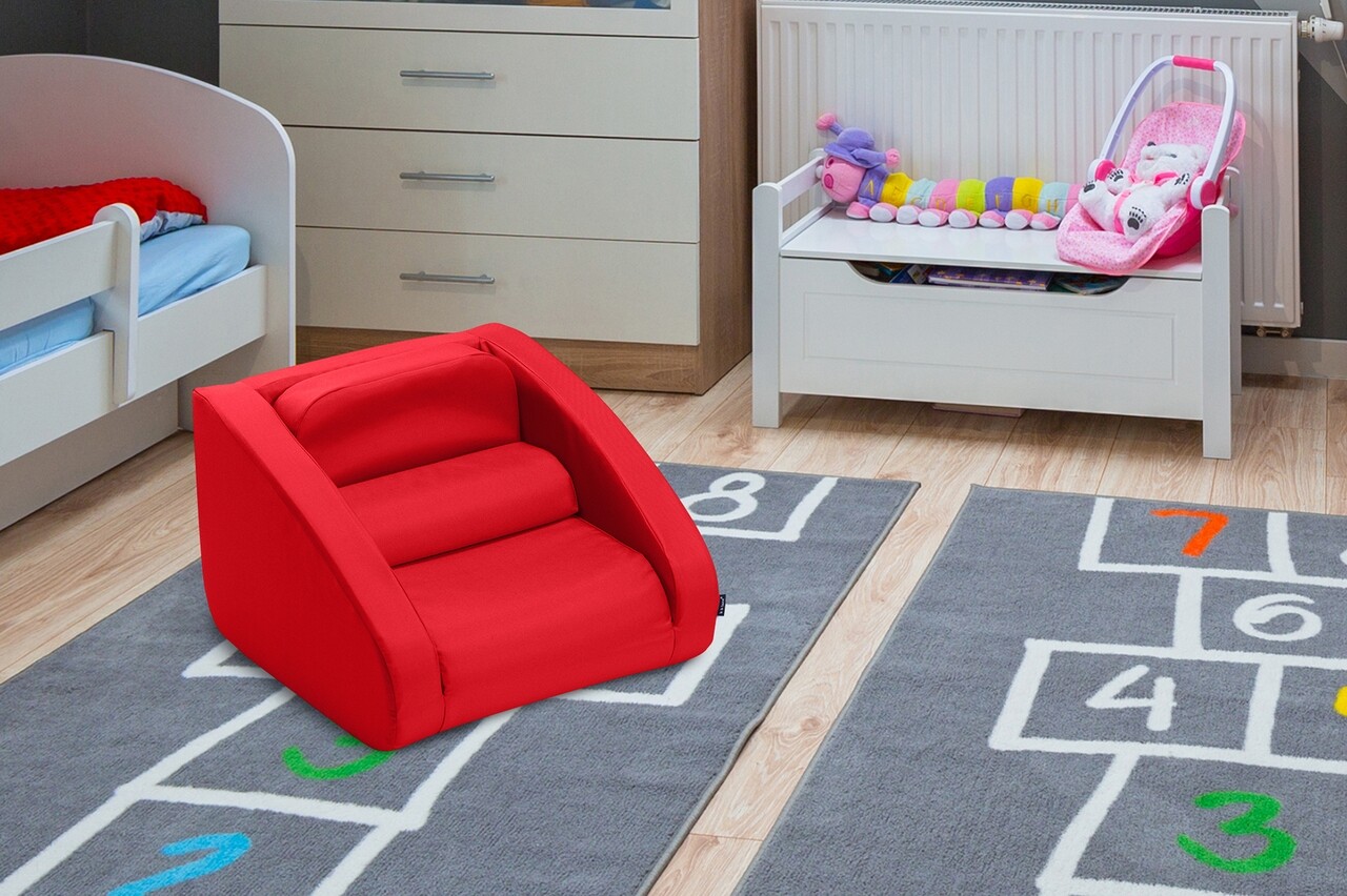 Fotoliu 3in1, copii, Rosu 5 Fotoliu 3in1, copii, Rosu - imagine 5