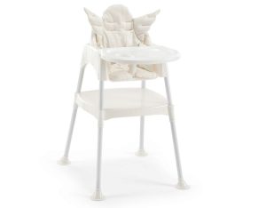 Scaun de masa pentru bebelusi, Angel, Plastic, Ecru - imagine 2