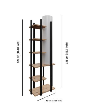 Lampadar, FullHouse, 390FLH2155, PAL, Negru / Alb / Natural - imagine 4