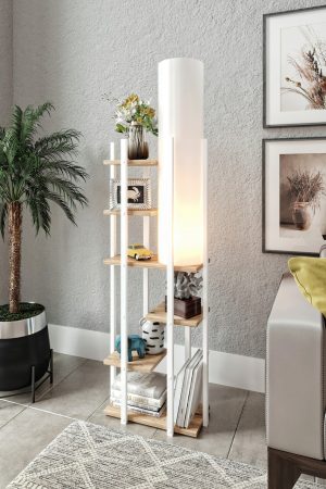 Lampadar, FullHouse, 390FLH2156, PAL, Alb / Natural - imagine 2