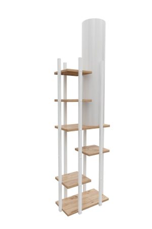 Lampadar, FullHouse, 390FLH2156, PAL, Alb / Natural - imagine 3