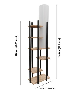 Lampadar, FullHouse, 390FLH2159, PAL, Negru / Alb / Natural - imagine 4