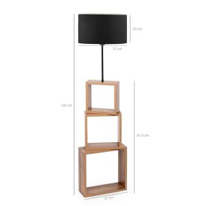 Lampadar, Insignio, 780SGN1959, MDF/Lemn, Negru - imagine 3
