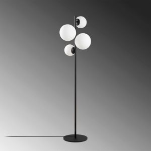 Lampadar, Fulgor, 942FLG1520, Metal, Alb/Negru - imagine 4