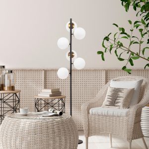 Lampadar, Fulgor, 942FLG1514, Metal, Negru - imagine 2