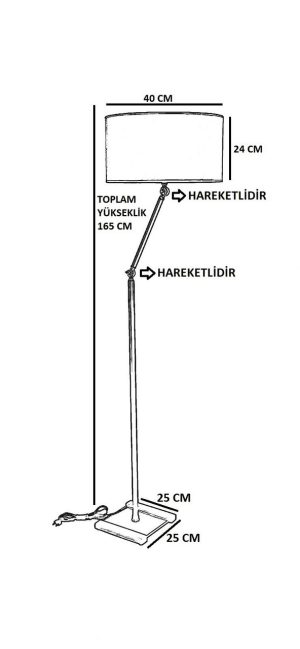 Lampadar, Luin, 534LUN4445, Metal, Aur / Bej - imagine 4