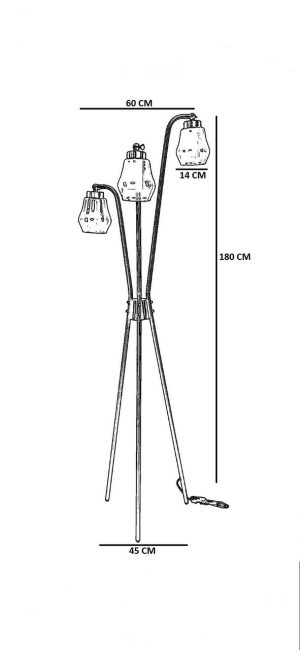 Lampadar, Luin, 534LUN4176, Metal, Auriu - imagine 4