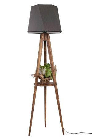 Lampadar, Luin, 534LUN3267, Lemn, Gri inchis - imagine 2