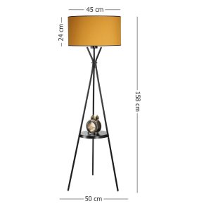 Lampadar, Luin, 534LUN3714, Metal, Galben mustar - imagine 4