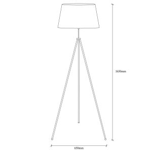 Lampadar, Tatum, 584TTM1509, Metal, Negru - imagine 3