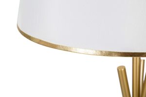 Lampadar Triply, Mauro Ferretti, Ø61 x 154 cm, 1 x E27, 40W, fier/textil, auriu/alb - imagine 3