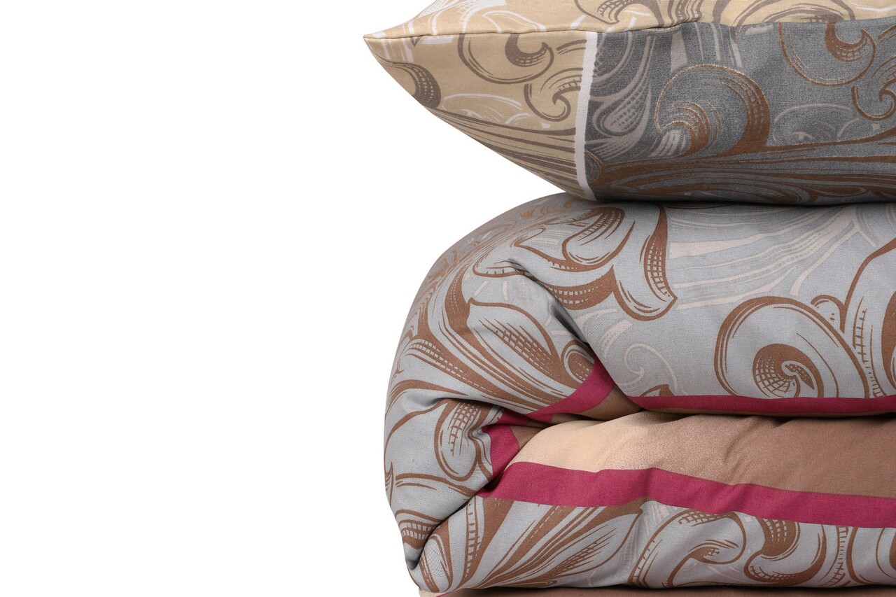 Lenjerie de pat dubla king size, Victoria, Basilisk 121VCT52495, 3 piese, amestec bumbac, multicolor 2 l lenjerie de pat dubla king size victoria basilisk 121vct52495 3 piese amestec bumbac multicolor 1.jpg