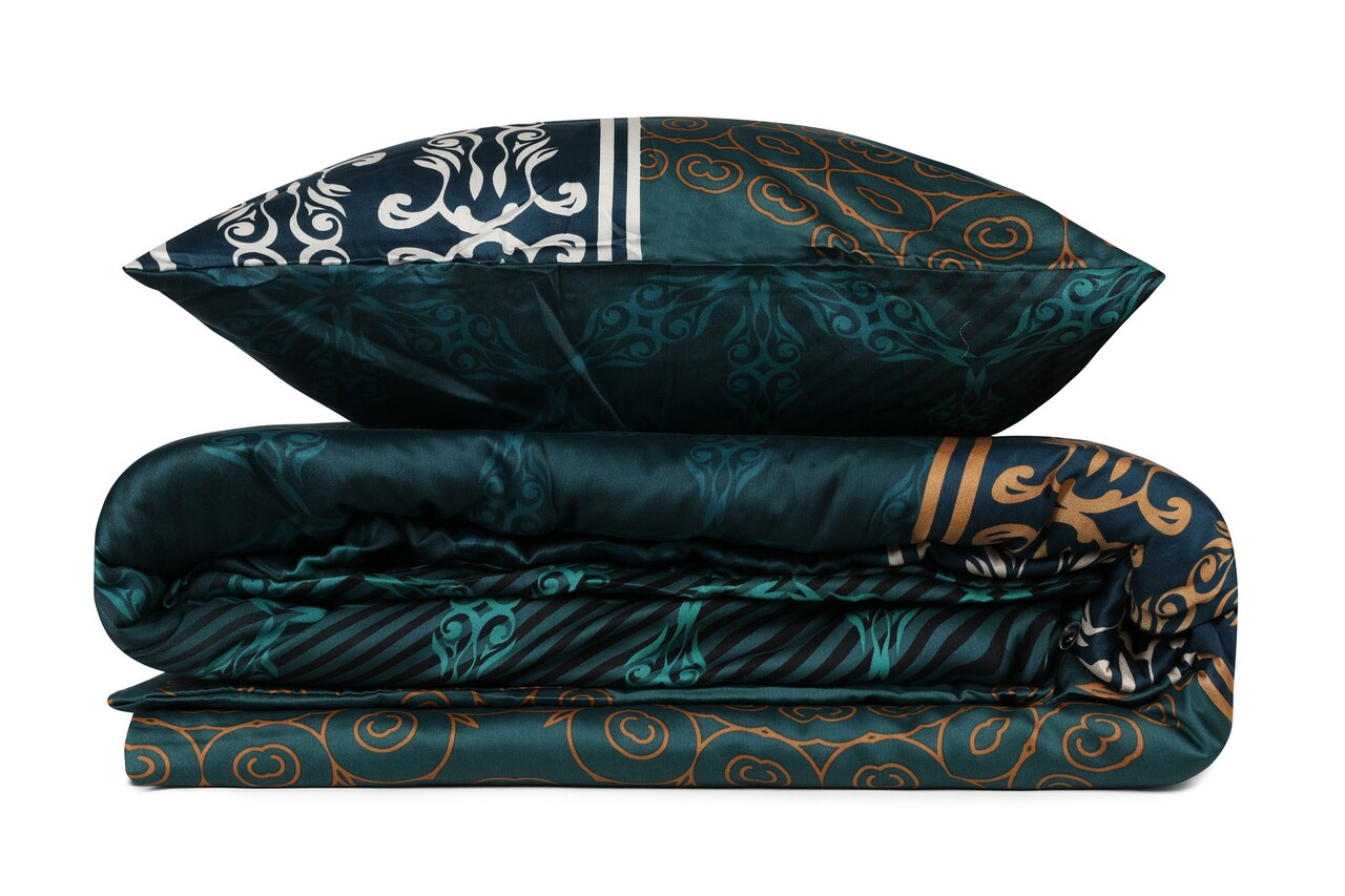 Lenjerie de pat dubla, Victoria, Alisa 121VCQ73242, 3 piese, bumbac satinat, multicolor 4 l lenjerie de pat dubla victoria alisa 121vcq73242 3 piese bumbac satinat multicolor 3.jpg