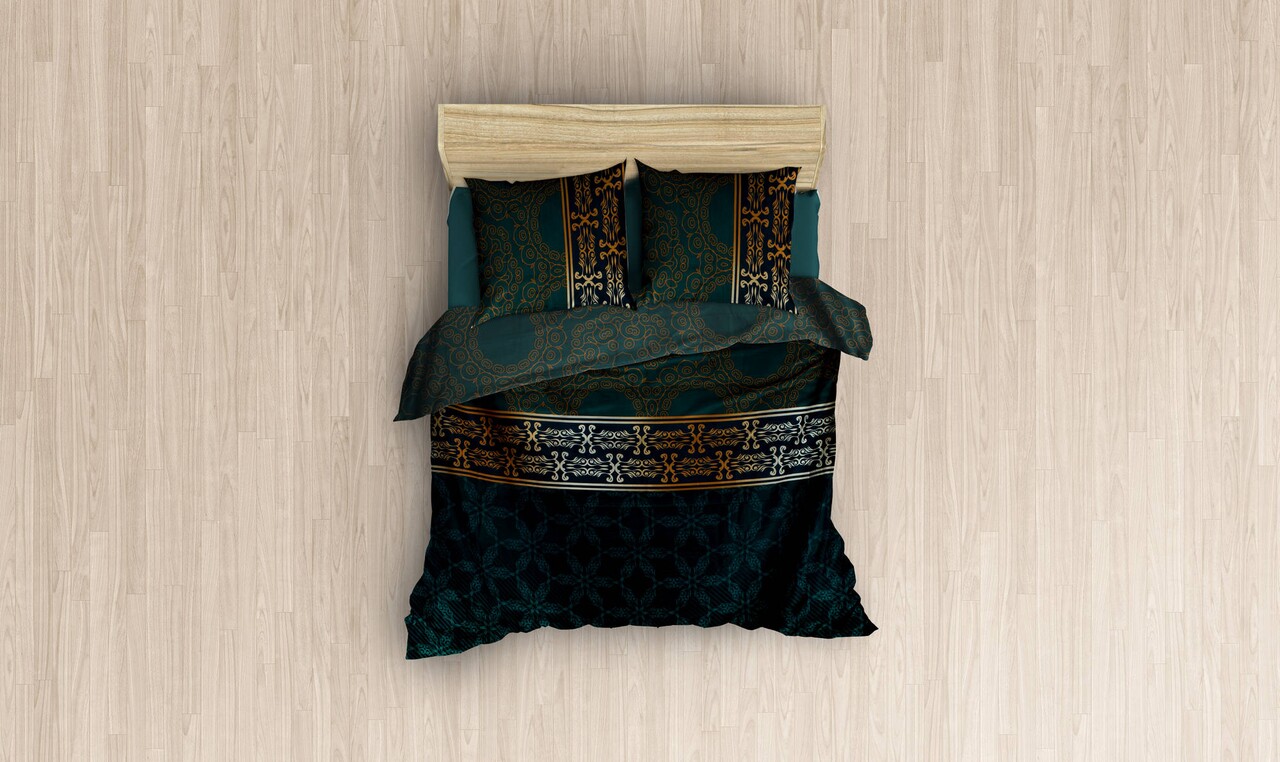 Lenjerie de pat dubla, Victoria, Alisa 121VCT83242, 3 piese, bumbac satinat, multicolor 3 l lenjerie de pat dubla victoria alisa 121vct83242 3 piese bumbac satinat multicolor 2.jpg