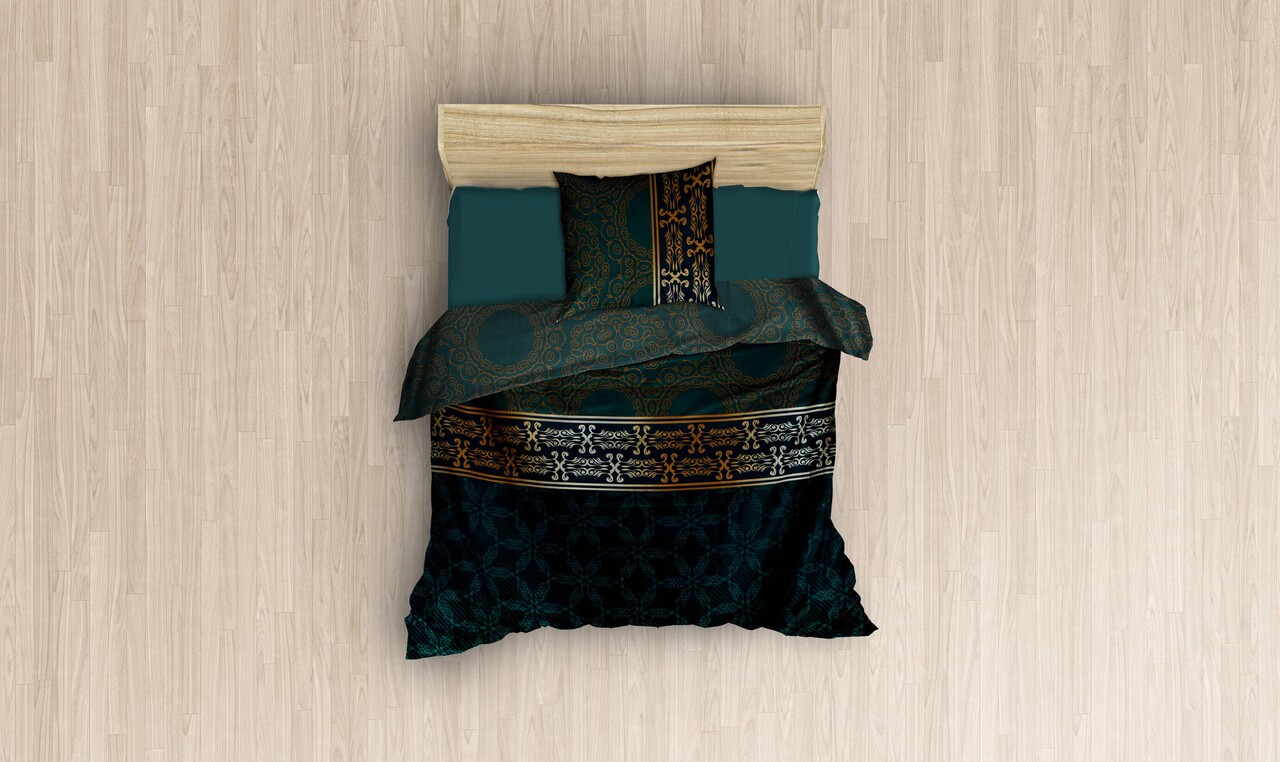 Lenjerie de pat pentru o persoana, Victoria, Alisa 121VCT03242, 2 piese, bumbac satinat, multicolor 3 l lenjerie de pat pentru o persoana victoria alisa 121vct03242 2 piese bumbac satinat multicolor 2.jpg