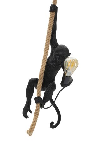 Lustra Monkey, Mauro Ferretti, Ø27 x 60 cm, 1 x E27, 20W, polirasina, negru - imagine 2