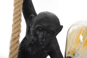 Lustra Monkey, Mauro Ferretti, Ø27 x 60 cm, 1 x E27, 20W, polirasina, negru - imagine 3