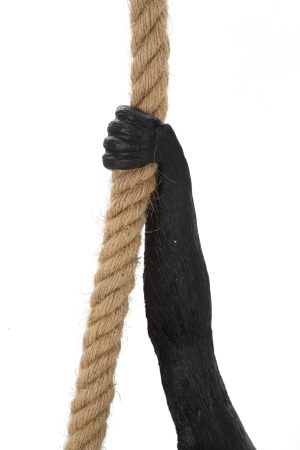 Lustra Monkey, Mauro Ferretti, Ø27 x 60 cm, 1 x E27, 20W, polirasina, negru - imagine 5
