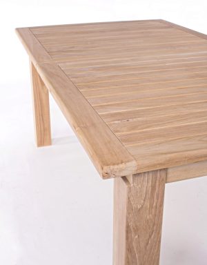 Masa extensibila pentru gradina/terasa Maryland, Bizzotto, 180/240 x 100 x 77.5 cm, lemn de tec/otel - imagine 5