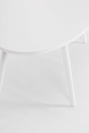 Masuta de cafea pentru gradina/terasa Space, Bizzotto, 119 x 58 x 40.5 cm, aluminiu, alb - imagine 4