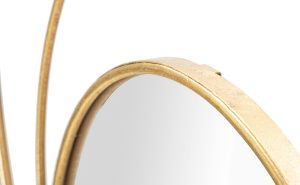 Oglinda de perete Arc Glam, Mauro Ferretti, Ø 80 cm, fier, auriu - imagine 3