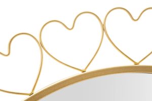 Oglinda de perete Hearts, Mauro Ferretti, Ø 80 cm, fier/MDF, auriu - imagine 4