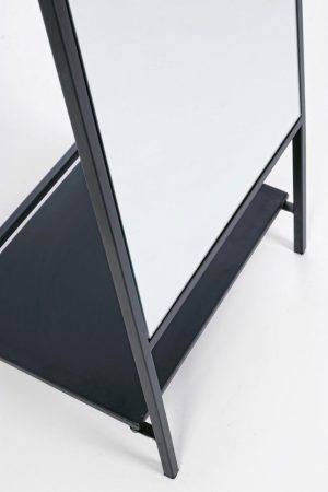 Oglinda de podea cu suport umerase Ekbal, Bizzotto, 46 x 181.5 cm, otel/sticla, negru - imagine 3