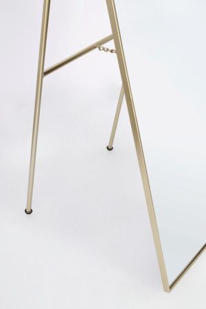 Oglinda de podea Universe, Bizzotto, 40 x 150 cm, otel/MDF/sticla, auriu - imagine 3