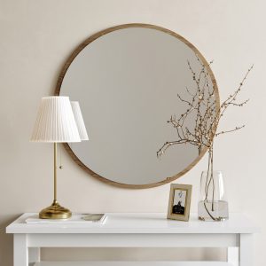 Oglinda decorativa Ayna, Neostill, 60 cm, maro - imagine 3