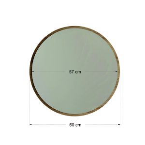 Oglinda decorativa Ayna, Neostill, 60 cm, maro - imagine 6