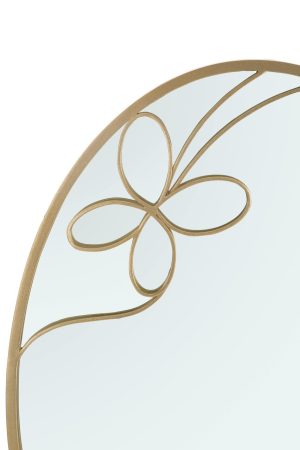 Oglinda decorativa Butterfly Line, Mauro Ferretti, 66x90 cm, fier, auriu - imagine 3
