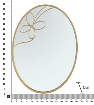 Oglinda decorativa Butterfly Line, Mauro Ferretti, 66x90 cm, fier, auriu - imagine 5