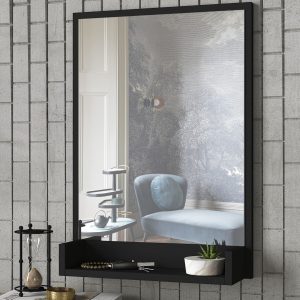 Oglinda decorativa Costa, Tera Home, 45x75 cm, negru - imagine 2