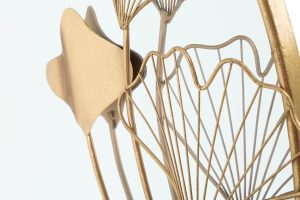 Oglinda decorativa Flower, Mauro Ferretti, 75x72 cm, fier, auriu - imagine 3