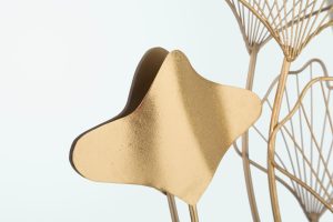 Oglinda decorativa Flower, Mauro Ferretti, 75x72 cm, fier, auriu - imagine 4
