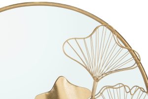 Oglinda decorativa Flower, Mauro Ferretti, 75x72 cm, fier, auriu - imagine 5