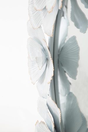 Oglinda decorativa Flower, Mauro Ferretti, 82x85.5 cm, fier, alb/auriu - imagine 3