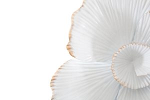 Oglinda decorativa Flower, Mauro Ferretti, 82x85.5 cm, fier, alb/auriu - imagine 4
