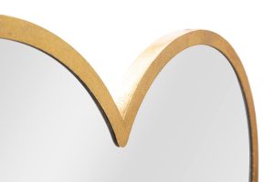Oglinda decorativa Glam Heart, Mauro Ferretti, 65x50 cm, fier, auriu - imagine 4