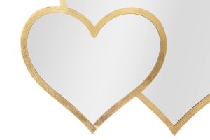 Oglinda decorativa Glam Heart, Mauro Ferretti, 65x50 cm, fier, auriu - imagine 5